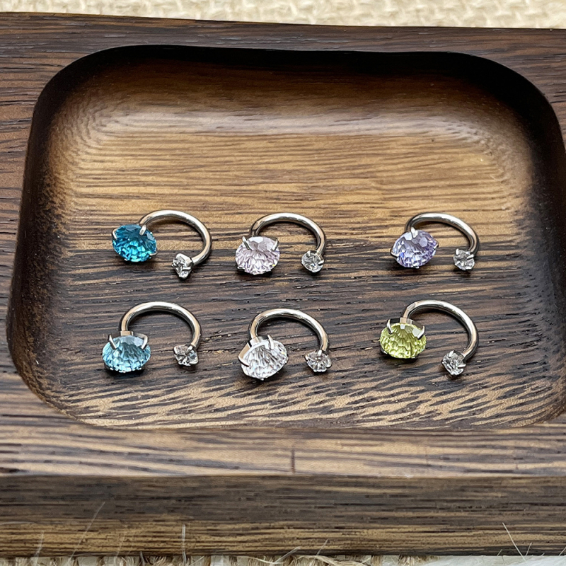 Naušnice u oblika U od titan čelika s dijamantnom obradom za žene