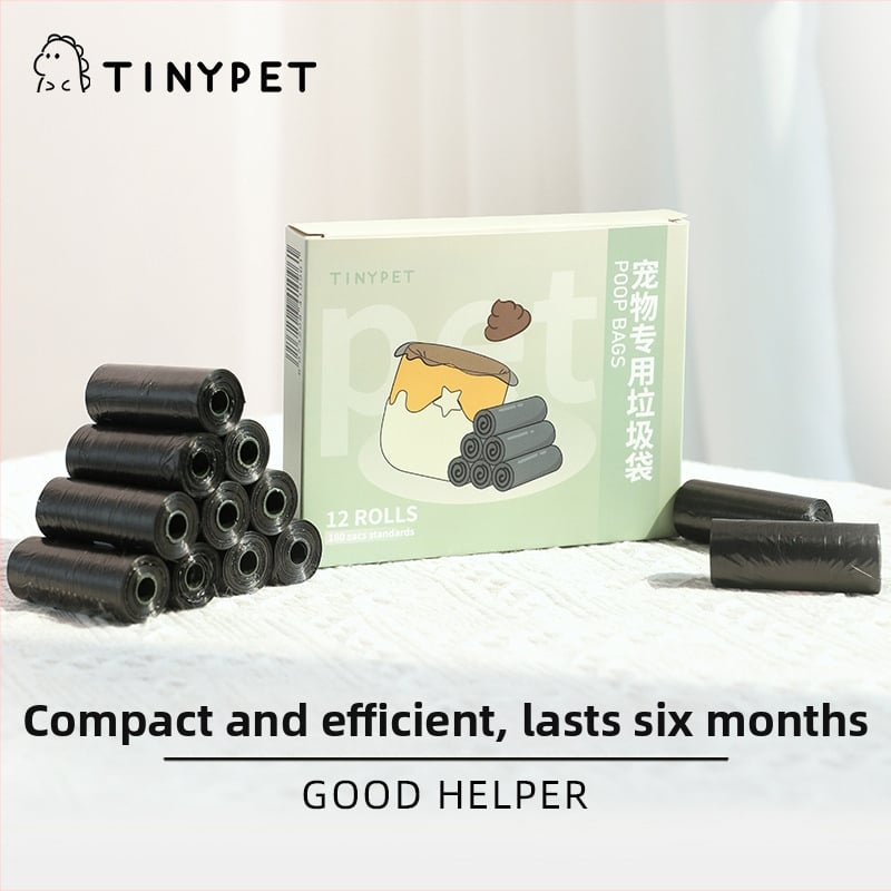 Τσάντες αποβλήτων κατοικίδίων, με επίπεδο άνοιγμα, βιοδιασπώμενες, παχυσμένες, 180 τεμάχια ανά κουτί