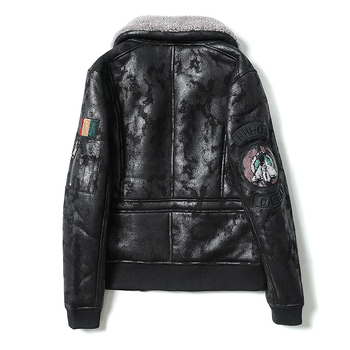 Kožna jakna za muškarce, ležerni stil, s ovratnikom rever, prednji zatvarač, fleece podstava