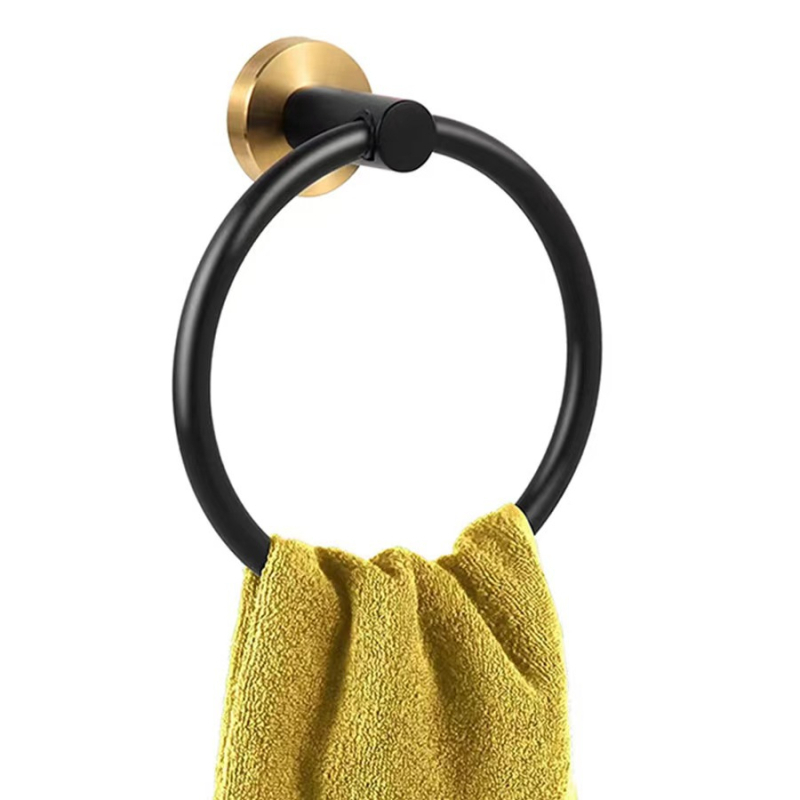 Kružni držač za ručnike od nehrđajućeg čelika, lak završna obrada, nosivost 100, stil laganog luksuza