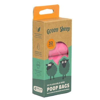 Green Sheep σακούλες απορριμμάτων κατοικίδιων, διαλυτές στο νερό και βιοδιασπώμενες, υλικό: PVA + τροποποιημένο άμυλο, 32 τεμάχια σε ρολό