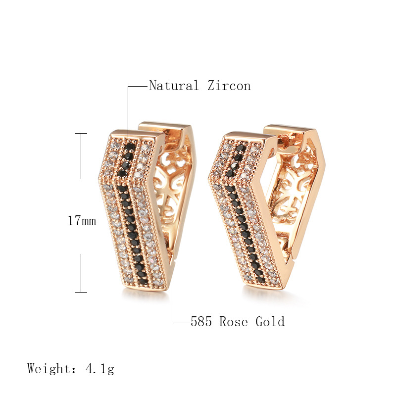 Naušnice od bakra, elektroplatirane, Gujin brend, geometrijski stil