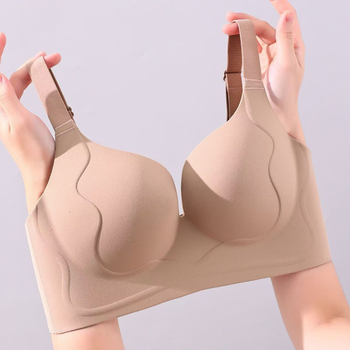 Oblikujući grudnjak s podizanjem dojki, potpuno košarica, tanke oblikovane košarice, stražnji zatvarač s četiri reda kopči, fiksne dvostruke naramenice