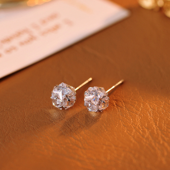 Geometriai réz fülbevaló nőknek – elektroplatált felület, Yiwu eredet, nyári 2025 kiadás