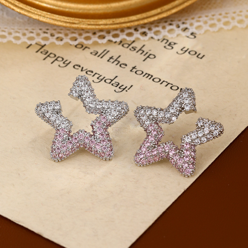 Réz Csillag Alakú Fülbevaló Cirkóniával Nőknek – Divat Ékszer, Csillag Formájú, Nyár 2025