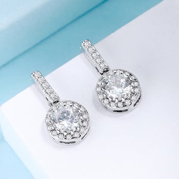 Naušnice Zhen Xin, geometrijski dizajn, bijeli bakar, elektroplatirane, za žene