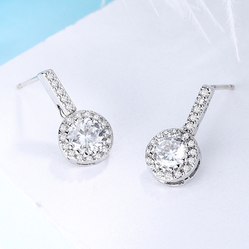 Naušnice Zhen Xin, geometrijski dizajn, bijeli bakar, elektroplatirane, za žene