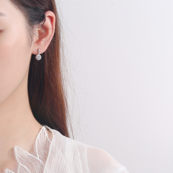 Naušnice Zhen Xin, geometrijski dizajn, bijeli bakar, elektroplatirane, za žene