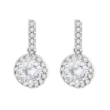 Naušnice Zhen Xin, geometrijski dizajn, bijeli bakar, elektroplatirane, za žene