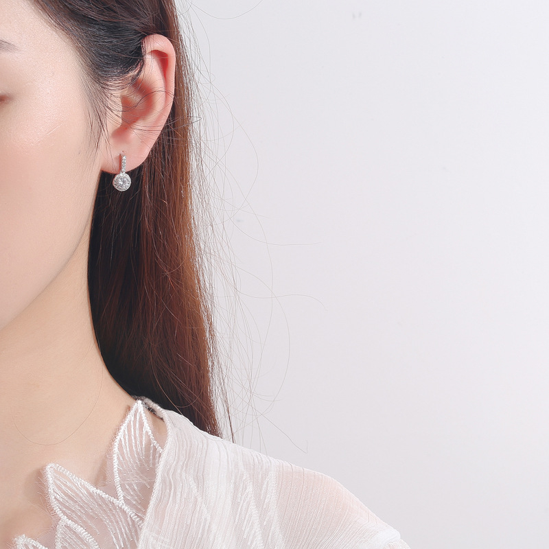 Naušnice Zhen Xin, geometrijski dizajn, bijeli bakar, elektroplatirane, za žene