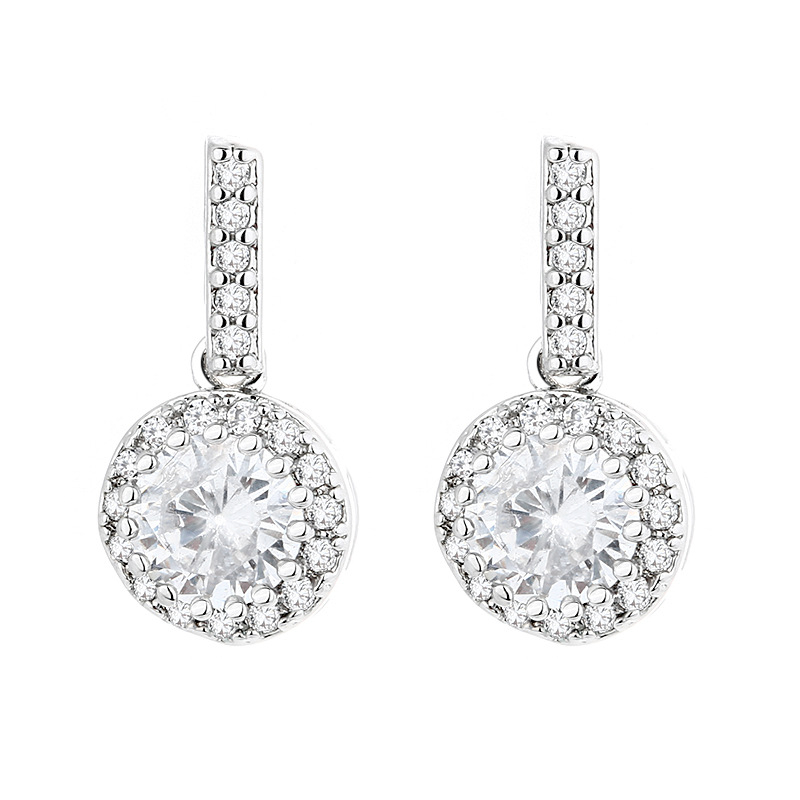 Naušnice Zhen Xin, geometrijski dizajn, bijeli bakar, elektroplatirane, za žene