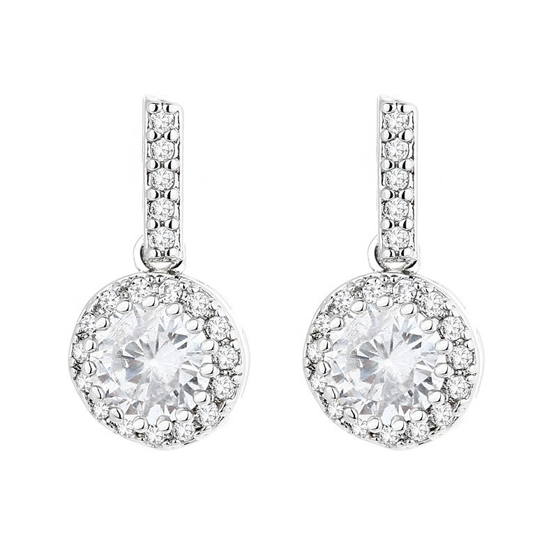 Naušnice Zhen Xin, geometrijski dizajn, bijeli bakar, elektroplatirane, za žene