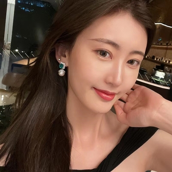 Naušnice od bakra, geometrijski dizajn, elektroplatiranje, Xinhuanzhen brend