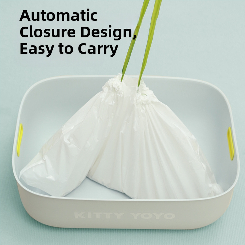 Τσάντες γάτας για άμμo με κορδόνι - χωρίς απομάκρυνση, παχυνμένο LDPE, συνεχόμενος ρολό (9019/9020)