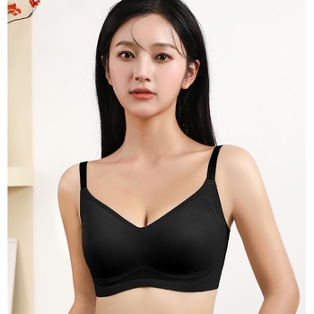 Bezšivne grudnjake za žene s velikim dojkama — bez žice, 3/4 kupa, tanke oblikovane košarice, prozračna najlonska tkanina, stražnje kopčanje s tri reda kopči