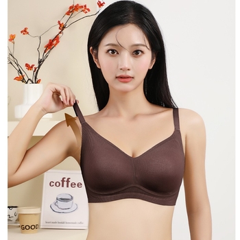 Bezšivne grudnjake za žene s velikim dojkama — bez žice, 3/4 kupa, tanke oblikovane košarice, prozračna najlonska tkanina, stražnje kopčanje s tri reda kopči