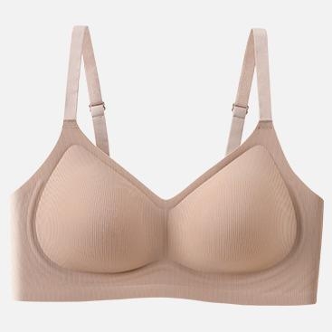 Bezšivne grudnjake za žene s velikim dojkama — bez žice, 3/4 kupa, tanke oblikovane košarice, prozračna najlonska tkanina, stražnje kopčanje s tri reda kopči