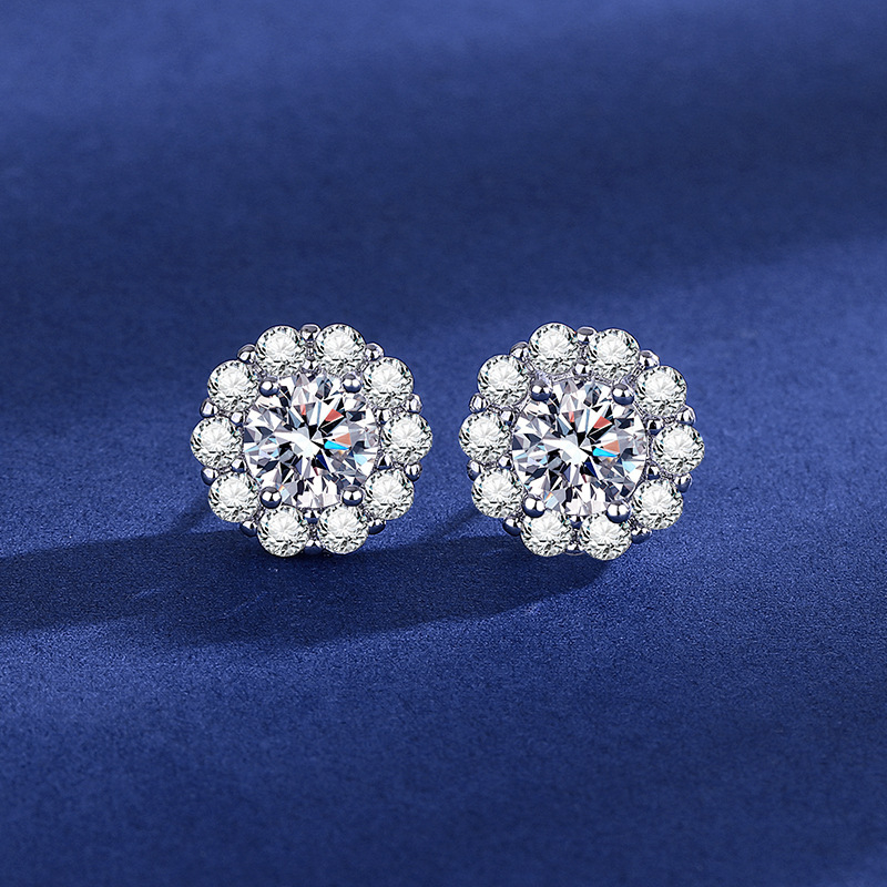 Naušnice – cvjetnog oblika, bakar, elektroplakirane, Zhenbaoting (bakar, elektroplakiranje, Zhenbaoting)