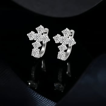 Медни кръстовидни обици с U-образна геометрия, електроплатирани, унисекс, пуск през пролетта 2025.