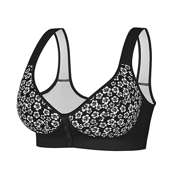 Bustier u stilu veste s prednjim zatvaračem, bežični, otisak, poliester, 3/4 košarica, tkanina svila-pamuk