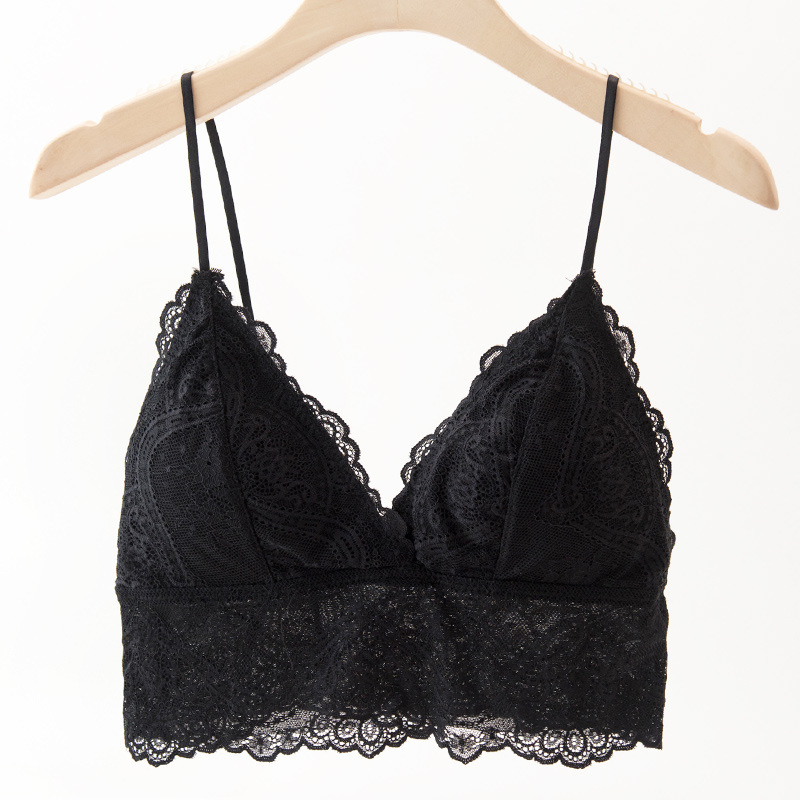 Σουτιέν γαλλικού στυλ με δαντέλα, χωρίς μεταλλικούς κρίκους, με πλήρες κάλυμμα και λεπτό διαμορφωμένο κύπελλο, νάιλον ύφασμα, σταθερές διπλές τιράντες, διαπνέον, όμορφη πλάτη