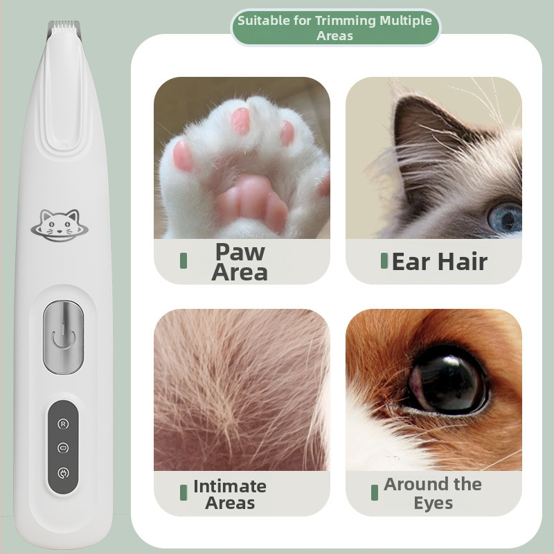 Κοπτικό τρίμερ για κατοικίδια — πλήρως αδιάβροχο, επαναφορτιζόμενο ηλεκτρικό εργαλείο κοπής για γάτες και σκύλους, Musang king, ABS