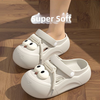 Ženske Crocs‑stila ljetne sandale s zatvorenim prstom, neklizajućom potplatom, sladak crtani dizajn, debela 3 cm potplata, bez mirisa stopala