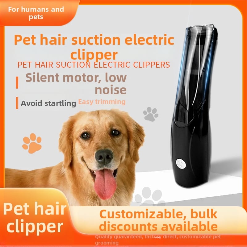 Αυτόματος κουρευτής κατοικίδιων με κεραμική κεφαλή κοπής και αναρρόφηση τρίχας, ABS περίβλημα, κατάλληλος για γάτες και σκύλους