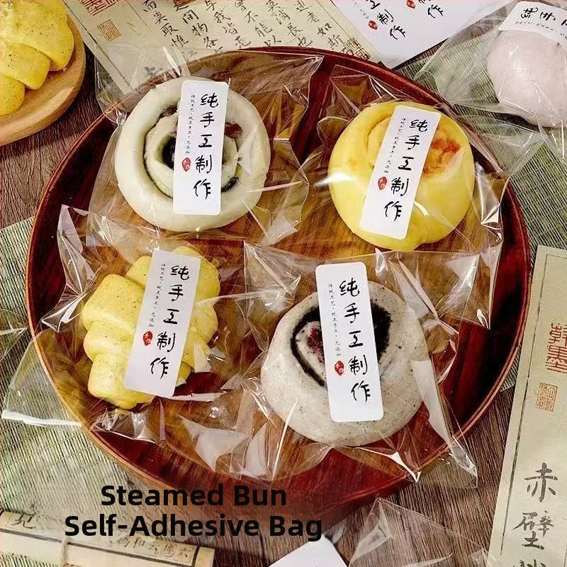 Vrecko na parené buchty, priehľadný OPP materiál, zapínanie Ziplock, proti zahmlievaniu, ručne vyrobené