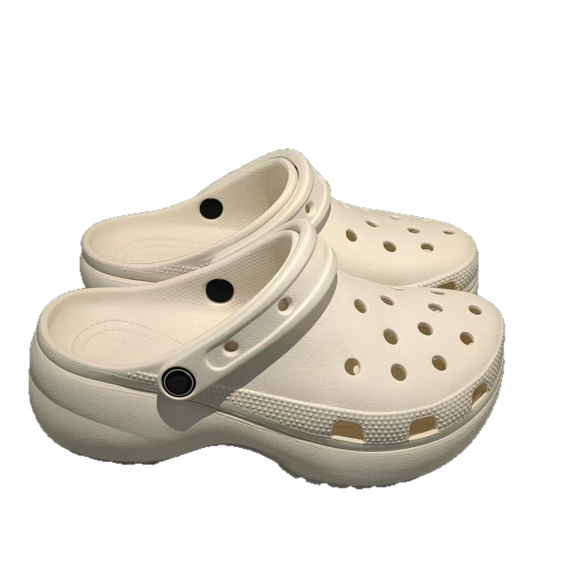 Čisto originalni Cross Crocs s rupicama u oblaku, za žene, zatvorenim prstom, debela potplat za povećanje visine, EVA