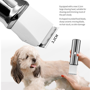 Κοπτικό κατοικίδίων με ψηφιακή οθόνη, ήσυχη λειτουργία, αναρρόφηση τρίχας και αφαίρεση τρίχας από πατουσάκια – για γάτες και σκύλους