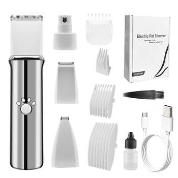 Κοπτικό κατοικίδίων με ψηφιακή οθόνη, ήσυχη λειτουργία, αναρρόφηση τρίχας και αφαίρεση τρίχας από πατουσάκια – για γάτες και σκύλους