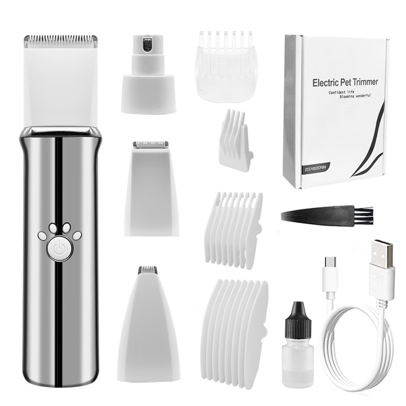 Κοπτικό κατοικίδίων με ψηφιακή οθόνη, ήσυχη λειτουργία, αναρρόφηση τρίχας και αφαίρεση τρίχας από πατουσάκια – για γάτες και σκύλους