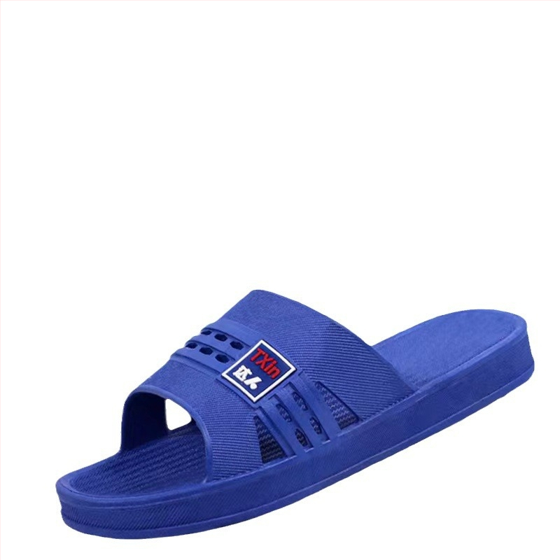 Мъжки джапанки за дом и баня, отворен пръст, PVC горна част и подметка, инжекционно формована подметка, леки и издръжливи