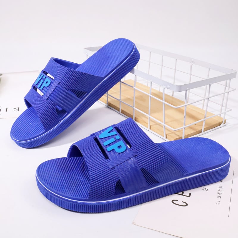 Мъжки джапанки за дом и баня, отворен пръст, PVC горна част и подметка, инжекционно формована подметка, леки и издръжливи