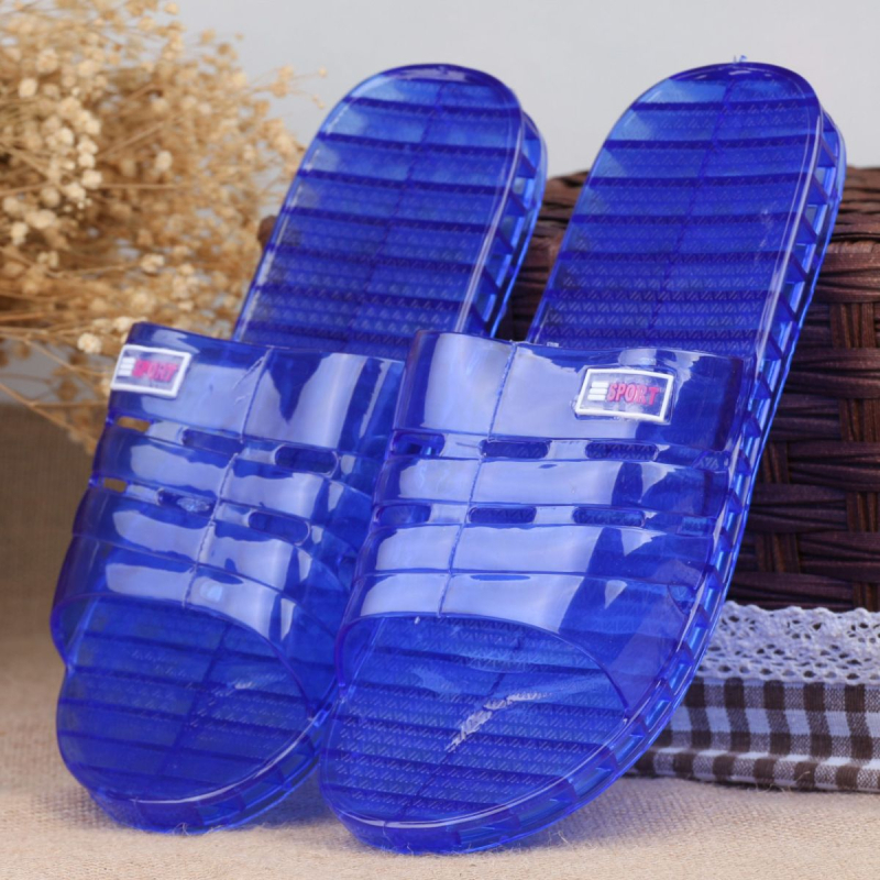 Мъжки джапанки за дом и баня, отворен пръст, PVC горна част и подметка, инжекционно формована подметка, леки и издръжливи