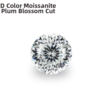 Moissanite piatră liberă rotundă, claritate VVS, material artificial, tăiere