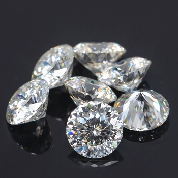 Moissanite piatră liberă rotundă, claritate VVS, material artificial, tăiere