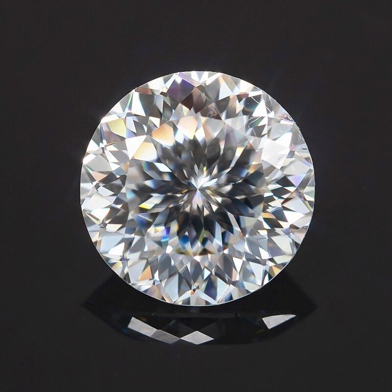Moissanite piatră liberă rotundă, claritate VVS, material artificial, tăiere