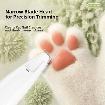 Ηλεκτρικός κοπτήρας κατοικίδιων για σκύλους και γάτες, ασφαλής, ήσυχος, LED φως, ABS περίβλημα