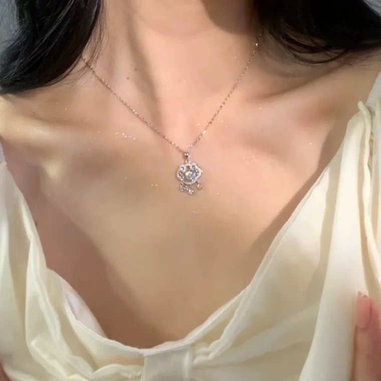 Geometrijski višeslojni lanac od bakra, elektroplating, O-lanac, rhinestones privjesak, težina 3 g, etnički stil