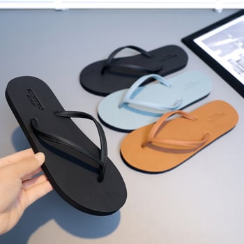 Мъжки джапанки – младежки модерен плосък стил, горно от гума пяна, подметка от гума, възраст 18–40