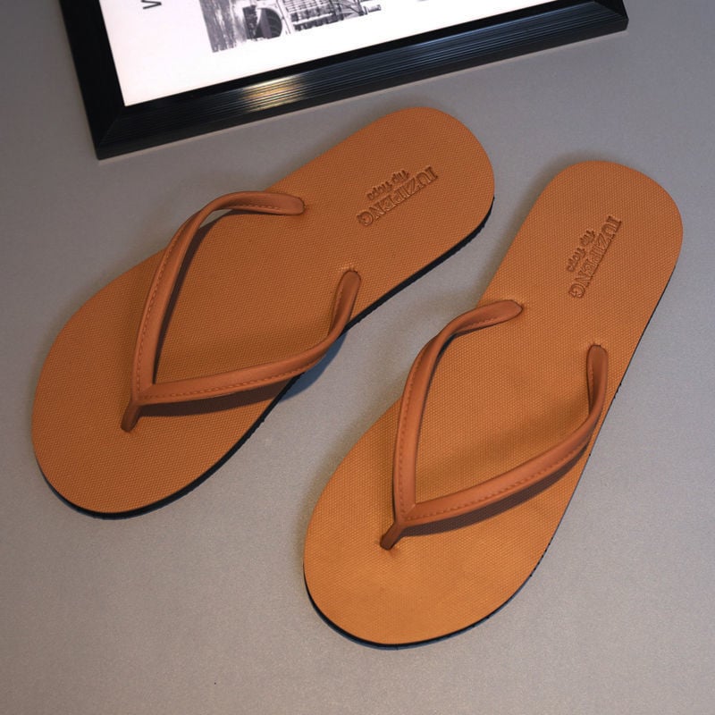 Мъжки джапанки – младежки модерен плосък стил, горно от гума пяна, подметка от гума, възраст 18–40