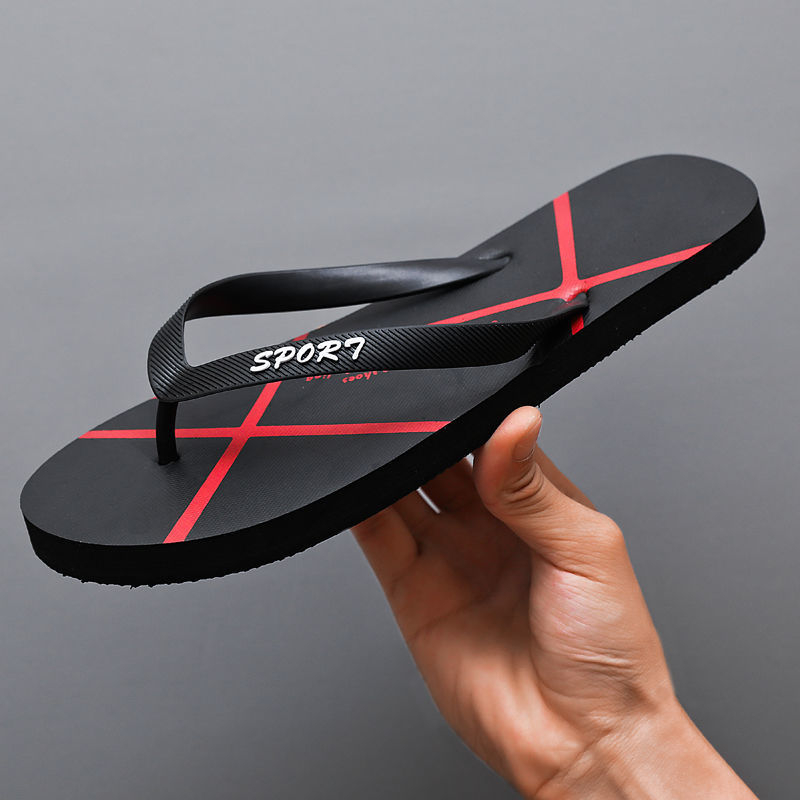 Мъжки джапанки – младежки модерен плосък стил, горно от гума пяна, подметка от гума, възраст 18–40