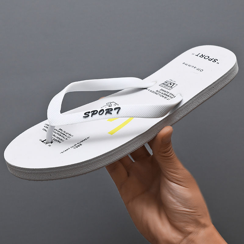 Мъжки джапанки – младежки модерен плосък стил, горно от гума пяна, подметка от гума, възраст 18–40