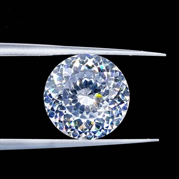 Moissanite piatră liberă rotundă, Bird's Nest Cut, 1 carat, VVS1, tăietură cu 100 fețe