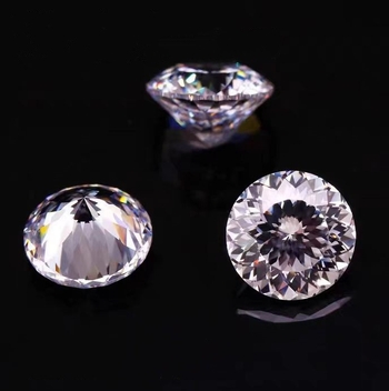 Moissanite piatră liberă rotundă, Bird's Nest Cut, 1 carat, VVS1, tăietură cu 100 fețe