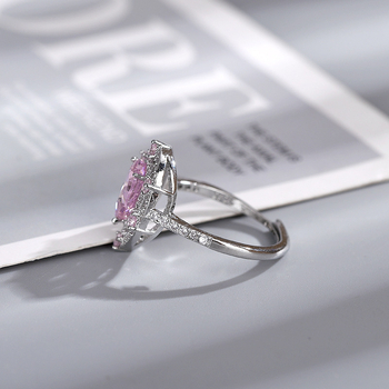 Prsten 1,5 ct, u obliku kruške, bakar, elektroplatiranje, New Shun Exhibition