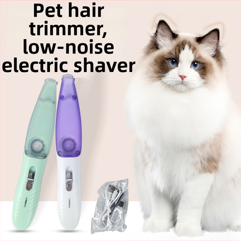 Zastrihávač labiek domáceho miláčika - nabíjateľný, s integrovaným vysávačom, nízka hlučnosť, elektrický clipper pre mačky a psy