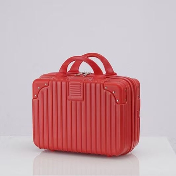 Βαλίτσα ABS με παντός τύπου τροχούς, άνοιγμα με φερμουάρ, σχέδιο ριγέ, κατάλληλη για επιβίβαση σε αεροπλάνο